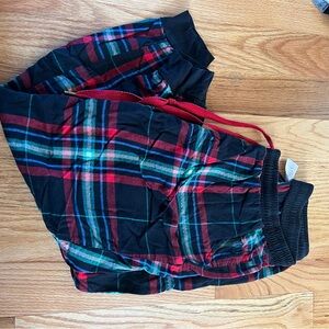Plaid Bottoms in Black and Red